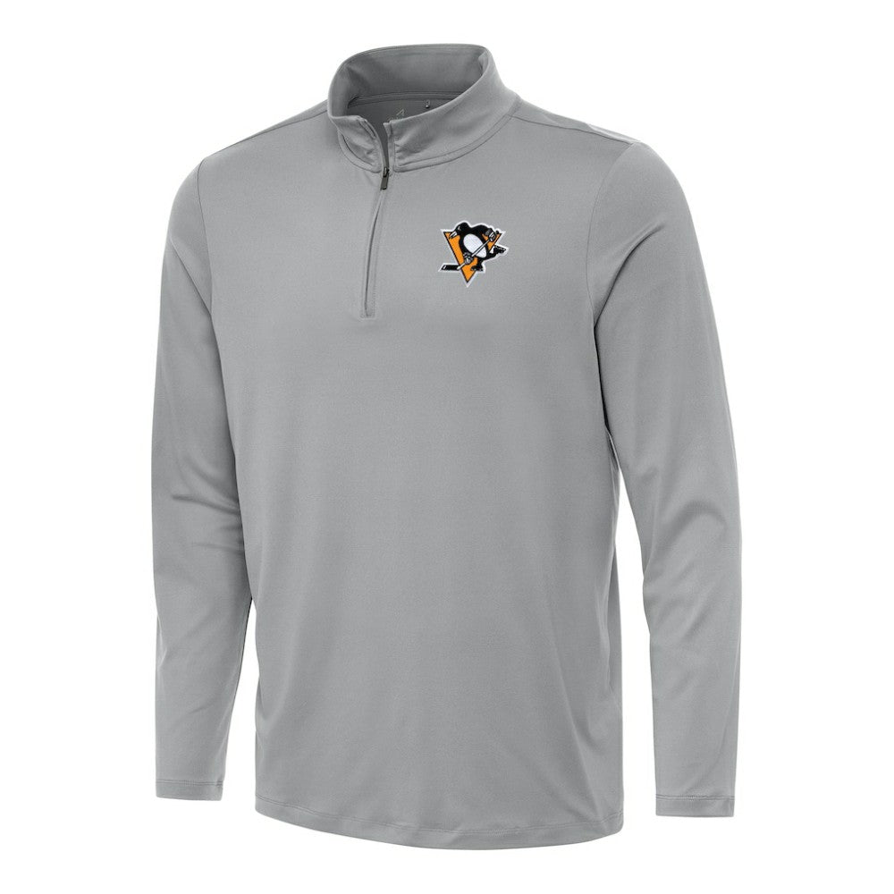 Pittsburgh Penguins Antigua Reprocess Quarter-Zip Top Gray