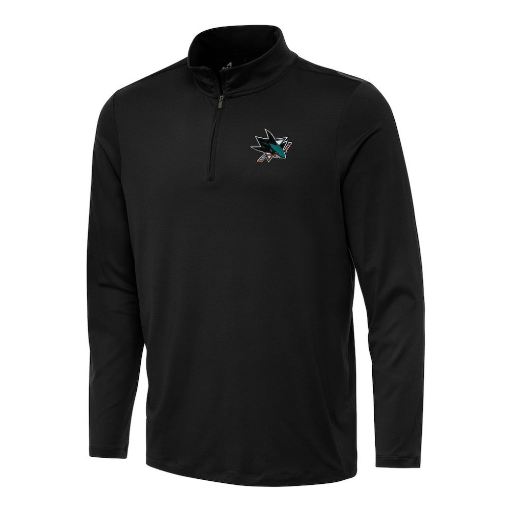 San Jose Sharks - Antigua Reprocess Quarter-Zip Top Black