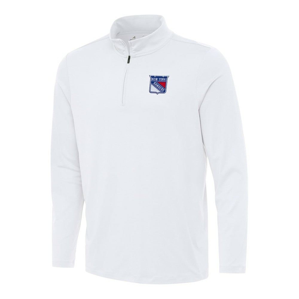 New York Rangers Antigua Reprocess Quarter-Zip Top White