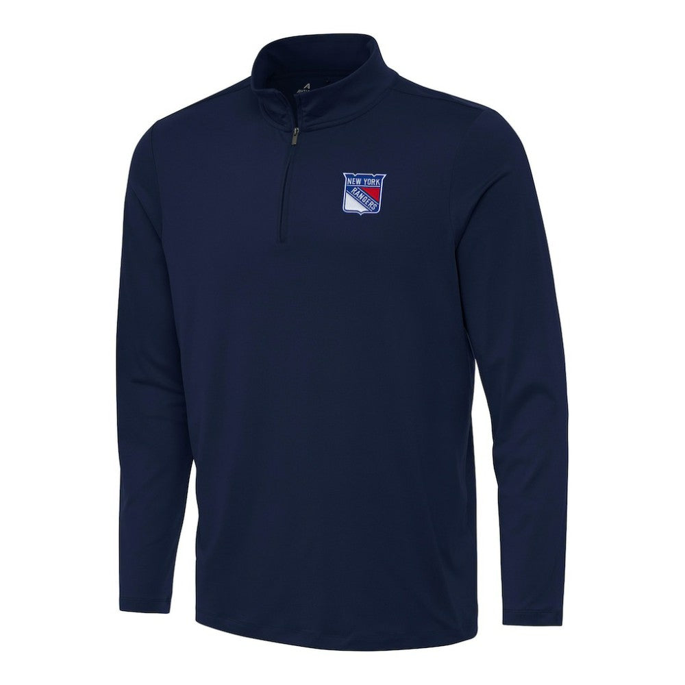 New York Rangers Antigua Reprocess Quarter-Zip Top Navy