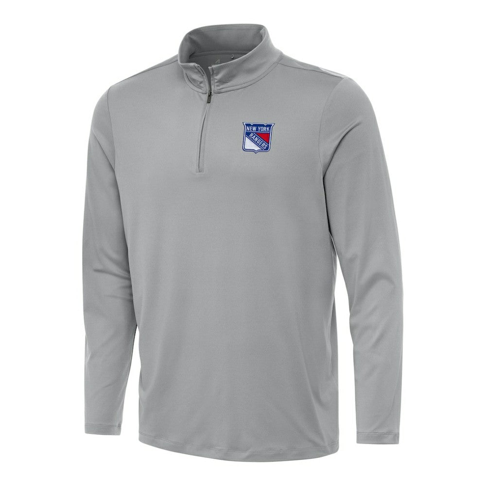 New York Rangers Antigua Reprocess Quarter-Zip Top Gray