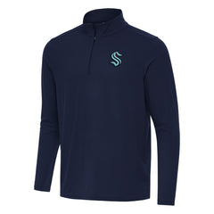 Seattle Kraken Antigua Intent Quarter-Zip Top Navy