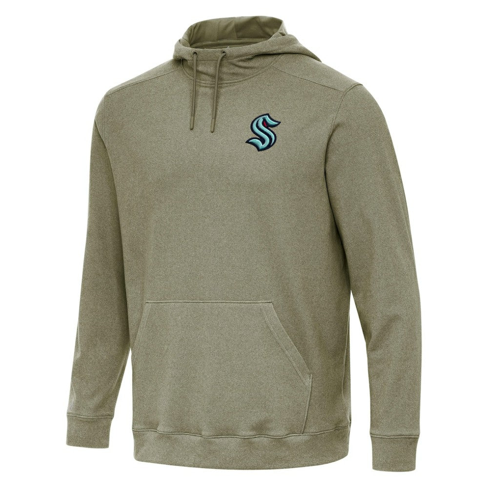 Seattle Kraken Antigua Cloud Pullover Hoodie Olive