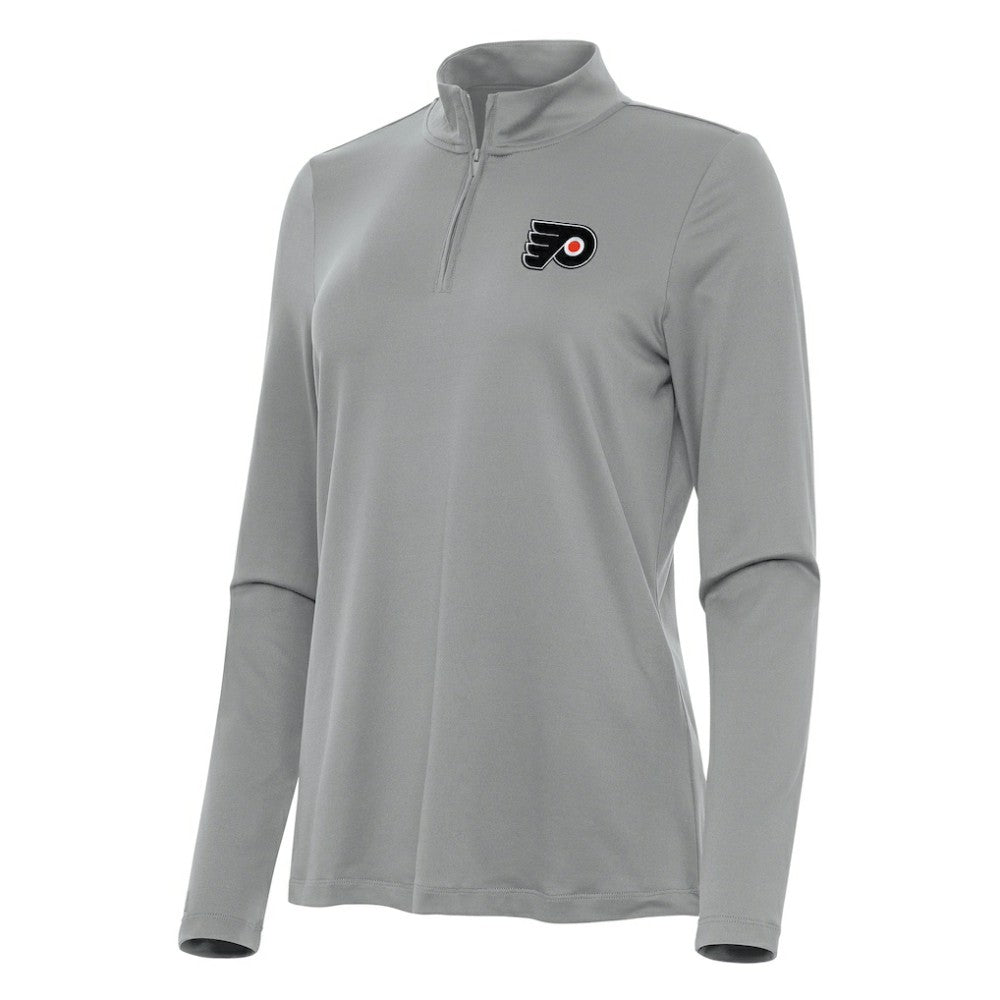 Philadelphia Flyers - Antigua Women's Reprocess Quarter-Zip Top Gray