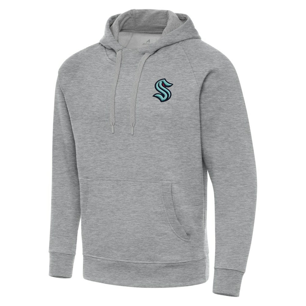 Seattle Kraken Antigua Big & Tall Victory Pullover Hoodie Heather Gray