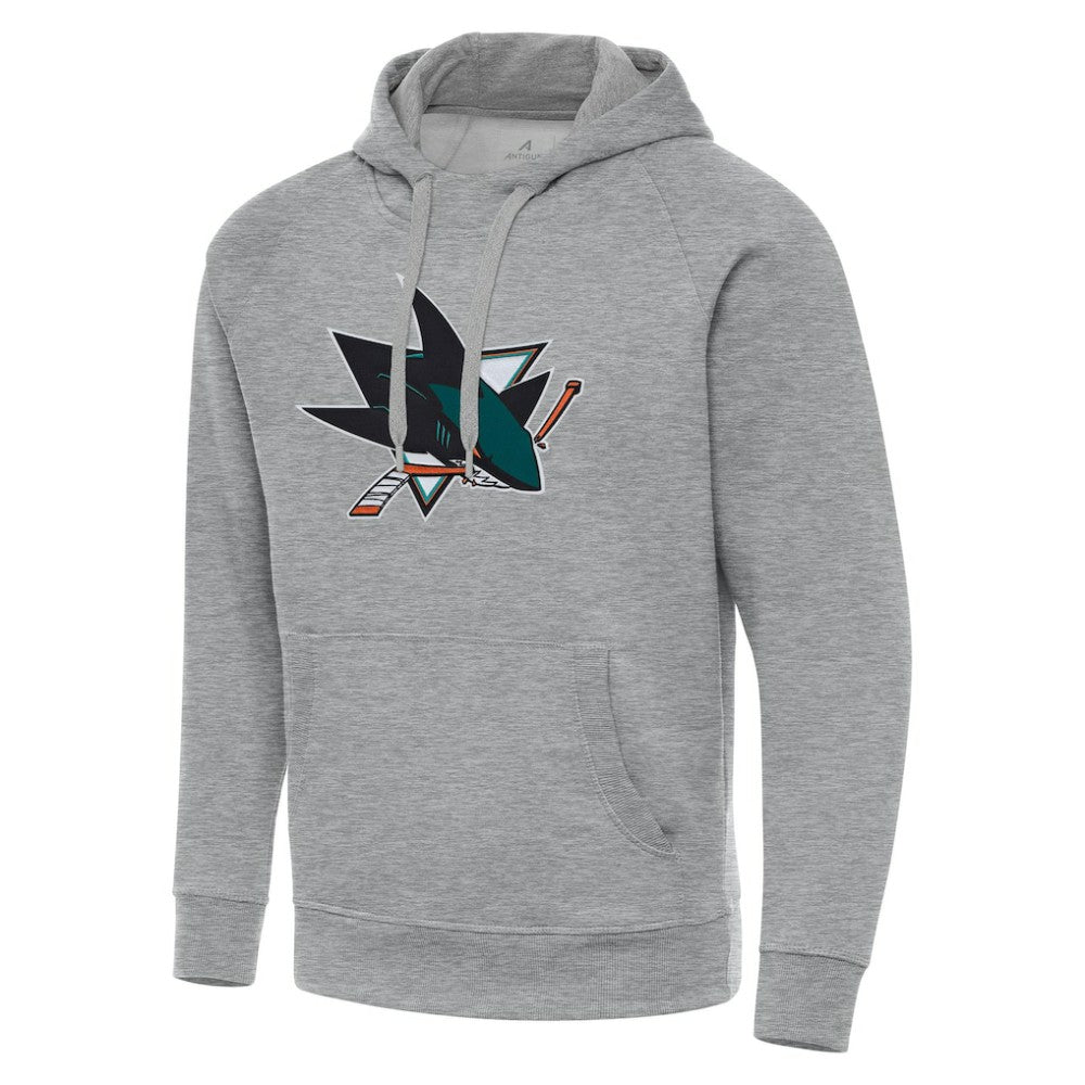 San Jose Sharks - Antigua Big & Tall Victory Pullover Hoodie Heather Gray
