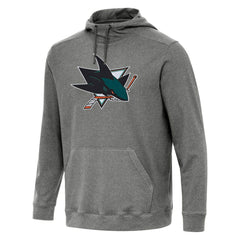 San Jose Sharks - Antigua Cloud Pullover Hoodie Heather Black