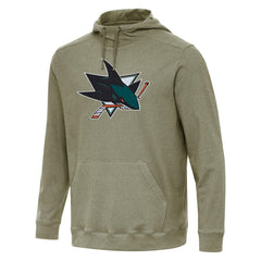 San Jose Sharks - Antigua Cloud Pullover Hoodie Olive