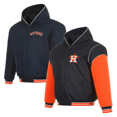 Houston Astros JH Design Youth Reversible Fleece Full-Snap Hoodie Jacket Sale