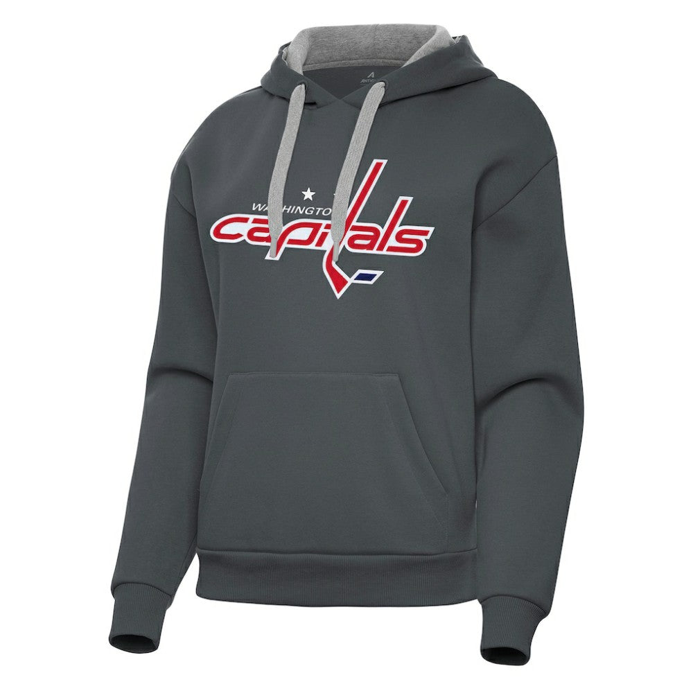 Washington Capitals Antigua Women's Victory Pullover Hoodie Charcoal