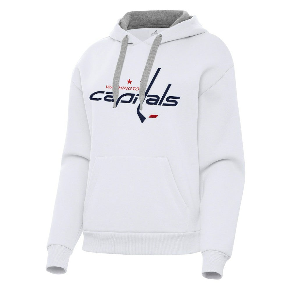 Washington Capitals Antigua Women's Victory Pullover Hoodie White