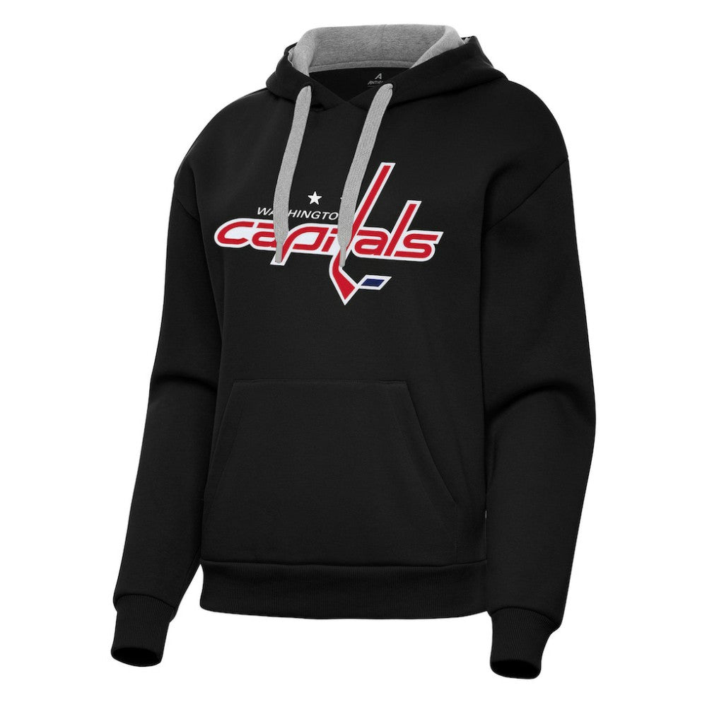 Washington Capitals Antigua Women's Victory Pullover Hoodie Black
