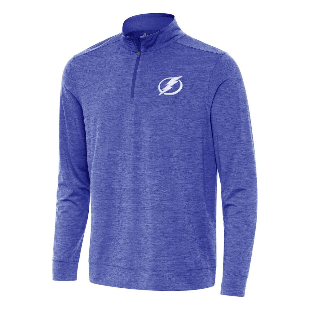 Tampa Bay Lightning - Antigua Bright Quarter-Zip Top Heather Royal