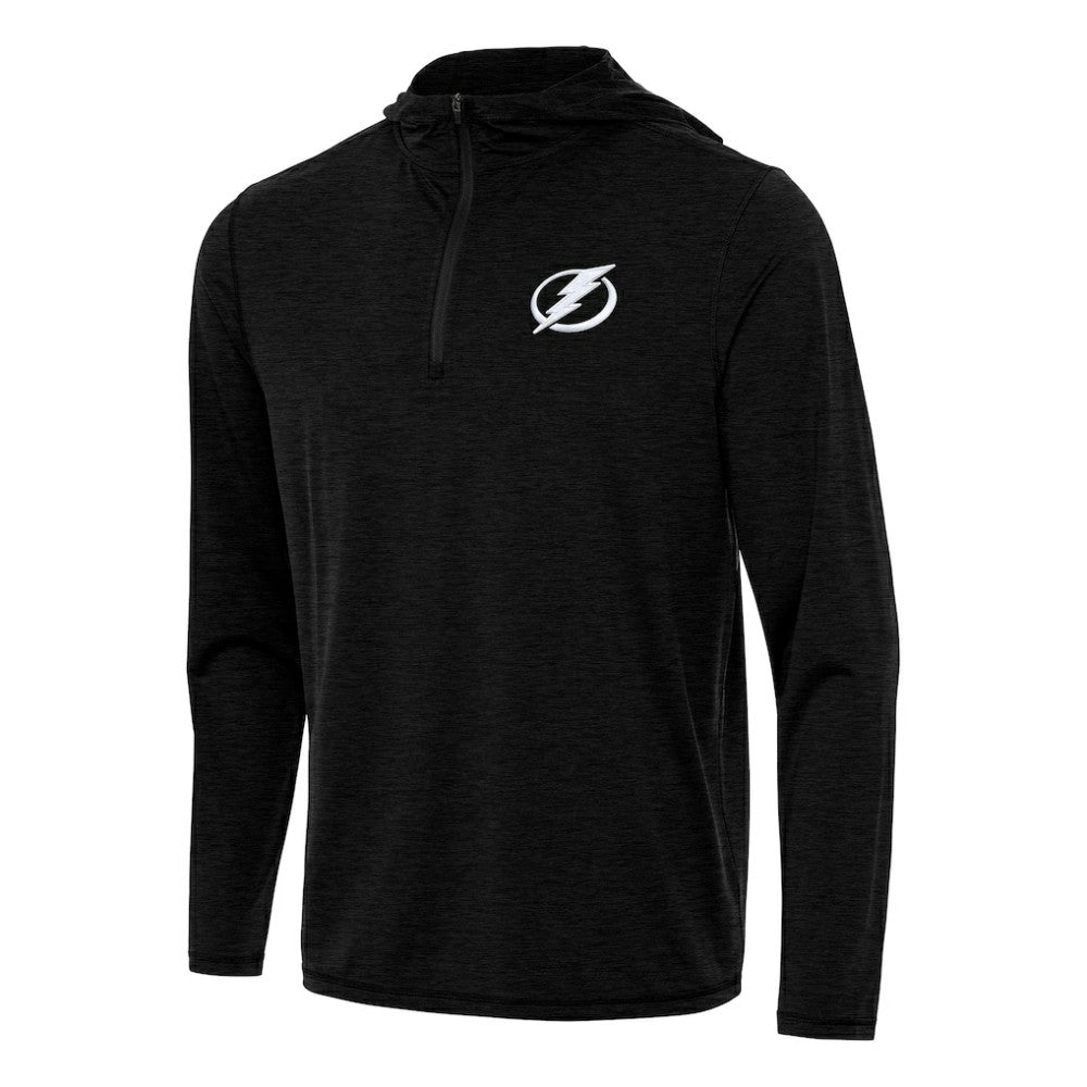 Tampa Bay Lightning - Antigua Tidy Quarter-Zip Hoodie Heather Black