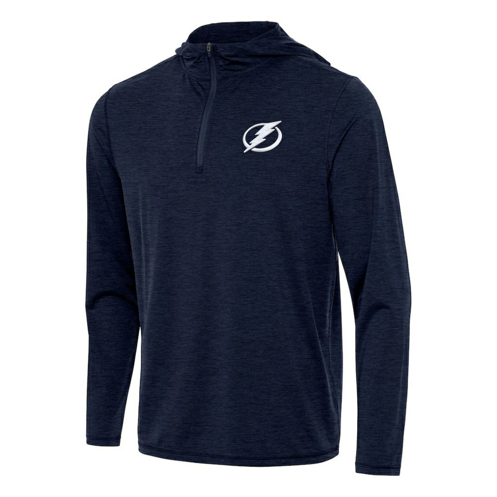 Tampa Bay Lightning - Antigua Tidy Quarter-Zip Hoodie Heather Navy