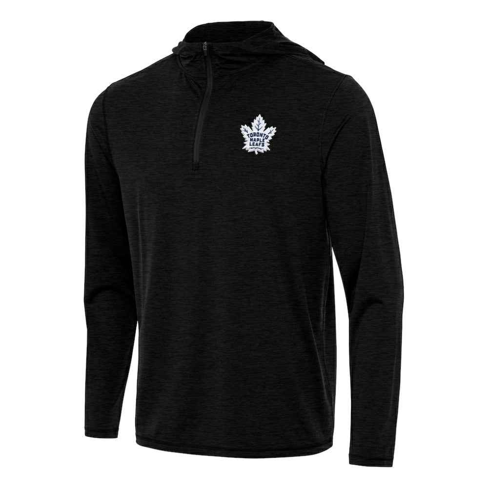 Toronto Maple Leafs - Antigua Tidy Quarter-Zip Hoodie Heather Black