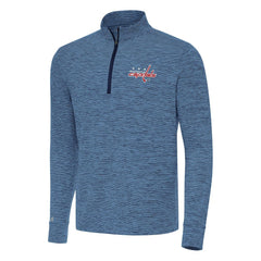 Washington Capitals Antigua Cause Quarter-Zip Top Heather Navy