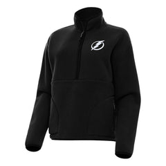 Tampa Bay Lightning - Antigua Women's Figure Half-Zip Pullover Sweatshirt Black