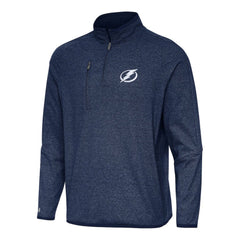Tampa Bay Lightning - Antigua Certain Quarter-Zip Tri-Blend Sweatshirt Heather Navy