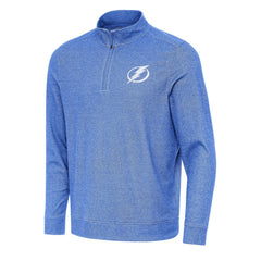 Tampa Bay Lightning - Antigua Subtle Quarter-Zip Sweatshirt Heather Royal