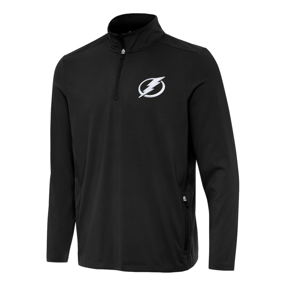 Tampa Bay Lightning - Antigua Perilous Quarter-Zip Sweatshirt Black