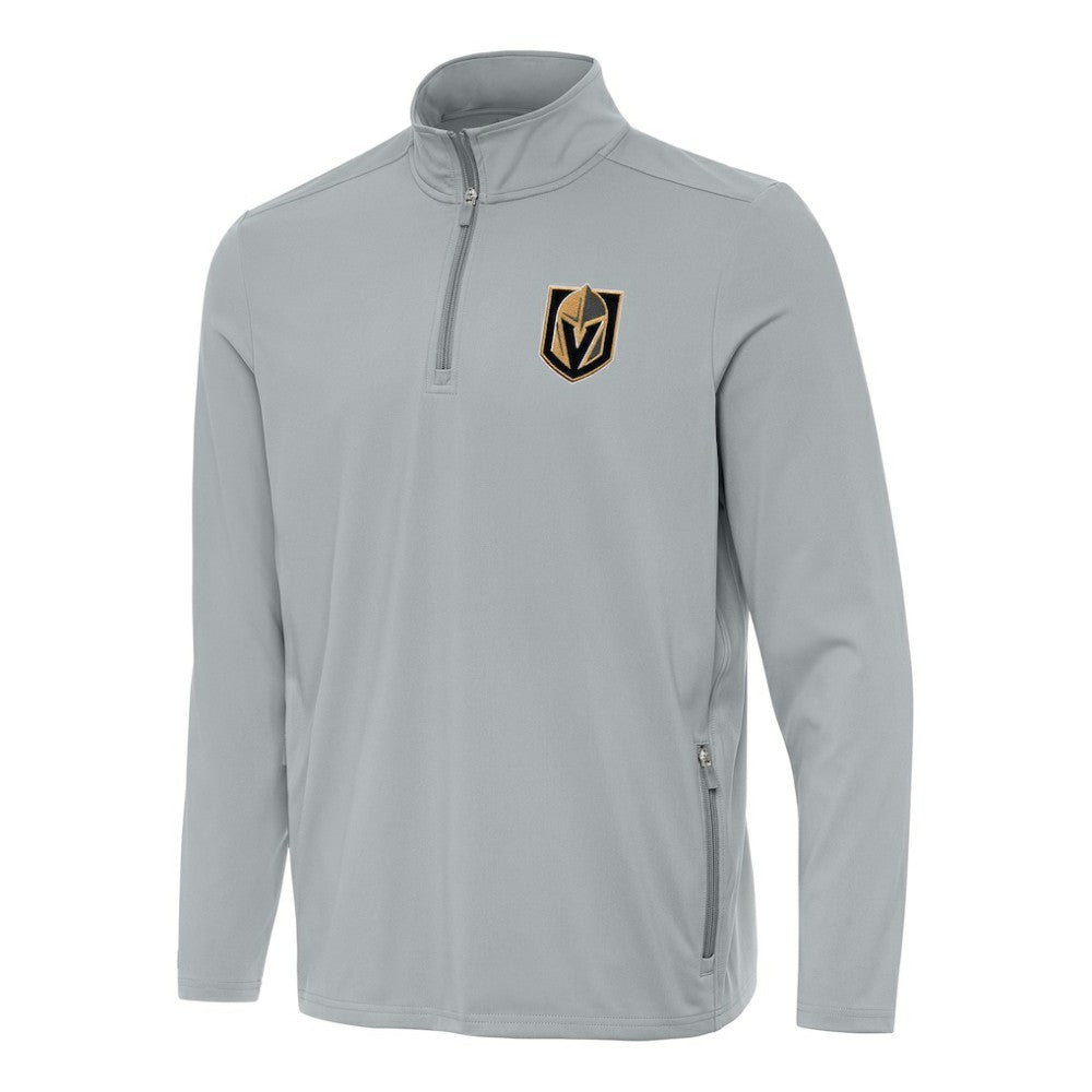 Vegas Golden Knights Antigua Perilous Quarter-Zip Sweatshirt Gray