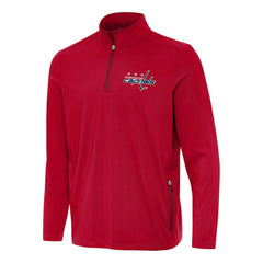Washington Capitals Antigua Perilous Quarter-Zip Sweatshirt Red