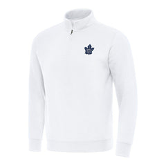 Toronto Maple Leafs - Antigua Victory Quarter-Zip Mock Sweatshirt White