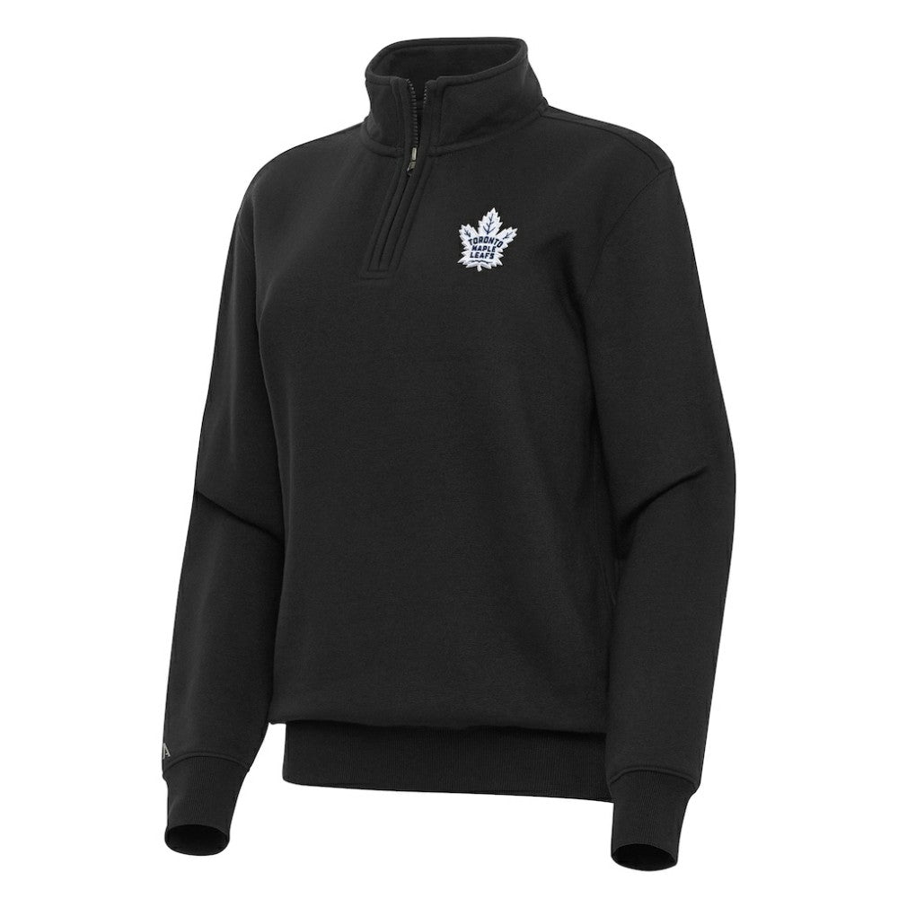 Toronto Maple Leafs - Antigua Women's Victory Quarter-Zip Sweatshirt Black