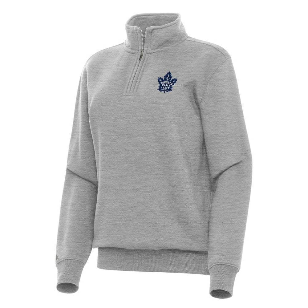 Toronto Maple Leafs - Antigua Women's Victory Quarter-Zip Sweatshirt Heather Gray