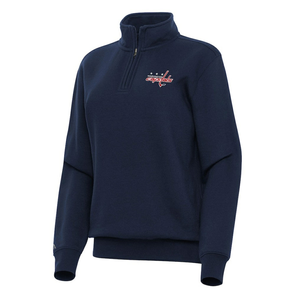 Washington Capitals Antigua Women's Victory Quarter-Zip Sweatshirt Navy