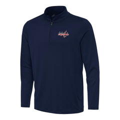 Washington Capitals Antigua Reprocess Quarter-Zip Top Navy