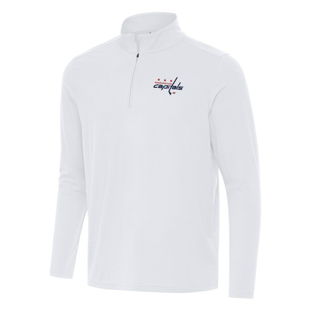 Washington Capitals Antigua Intent Quarter-Zip Top White