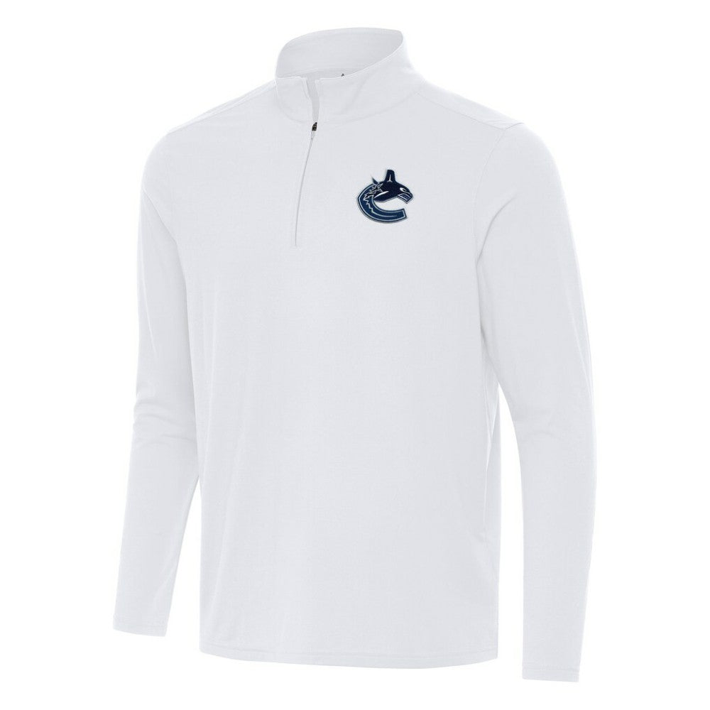 Vancouver Canucks - Antigua Intent Quarter-Zip Top White