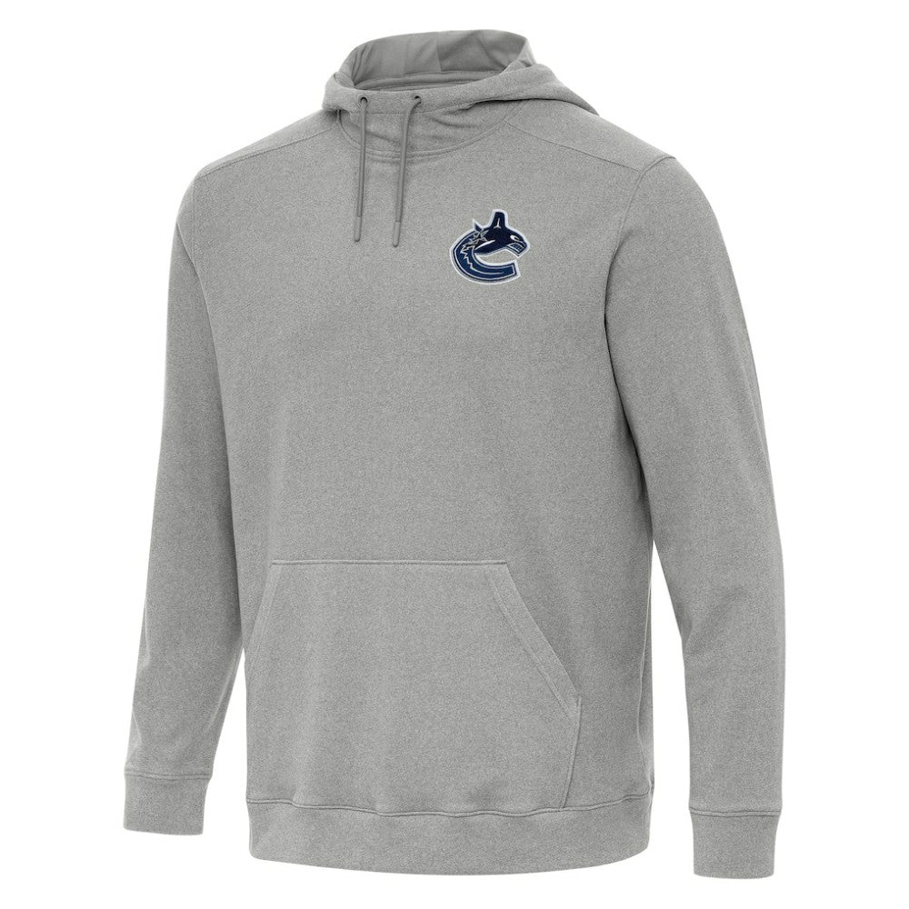 Vancouver Canucks - Antigua Cloud Pullover Hoodie Heather Gray