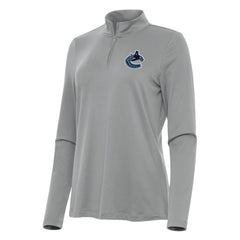 Vancouver Canucks - Antigua Women's Reprocess Quarter-Zip Top Gray