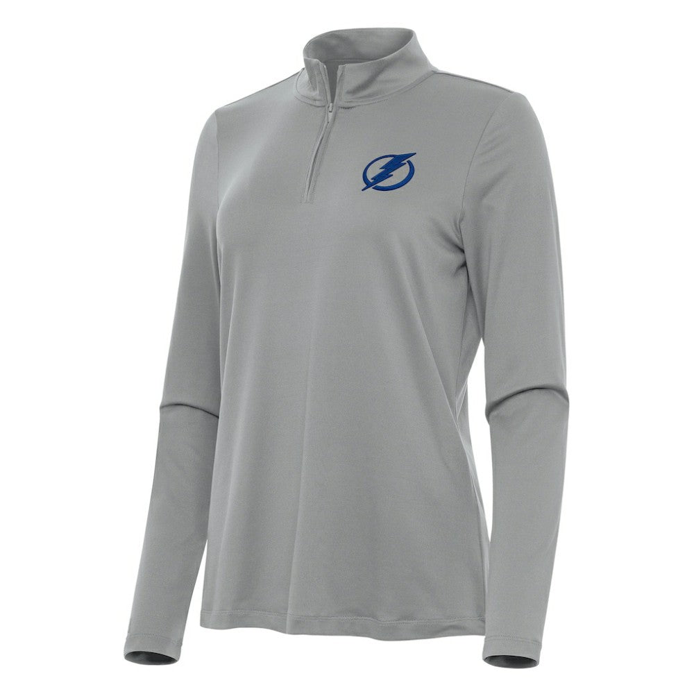 Tampa Bay Lightning - Antigua Women's Reprocess Quarter-Zip Top Gray