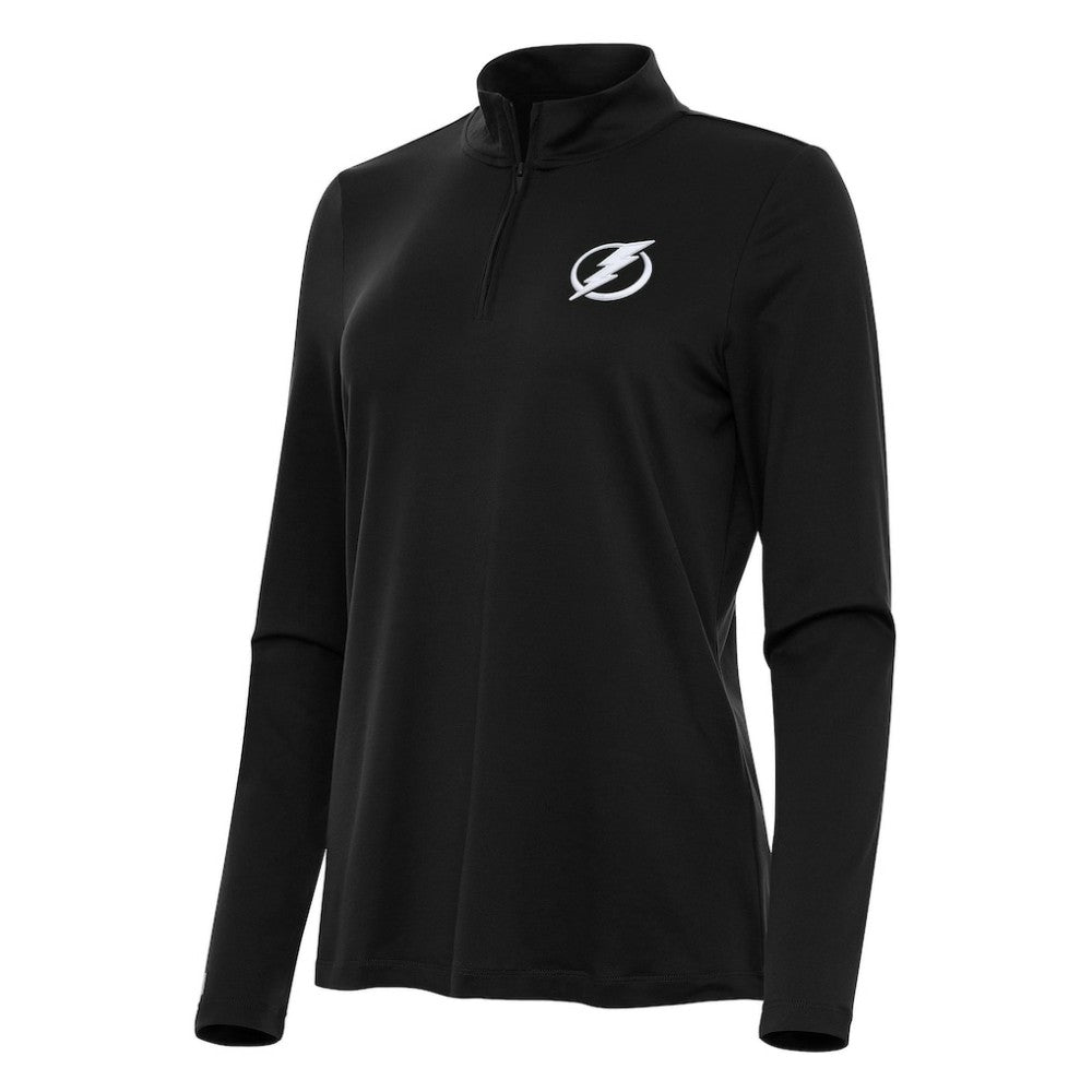 Tampa Bay Lightning - Antigua Women's Reprocess Quarter-Zip Top Black