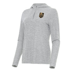 Vegas Golden Knights Antigua Women's Daybreak Quarter-Zip Hoodie Heather Gray