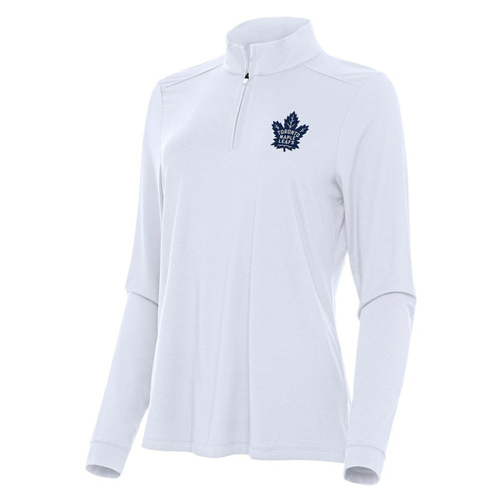 Toronto Maple Leafs - Antigua Women's Intent Quarter-Zip Top White