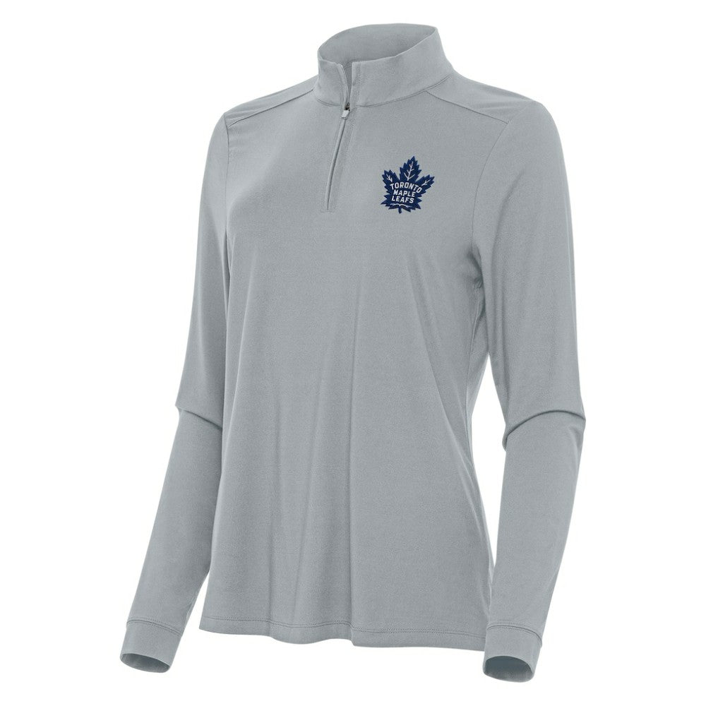 Toronto Maple Leafs - Antigua Women's Intent Quarter-Zip Top Gray