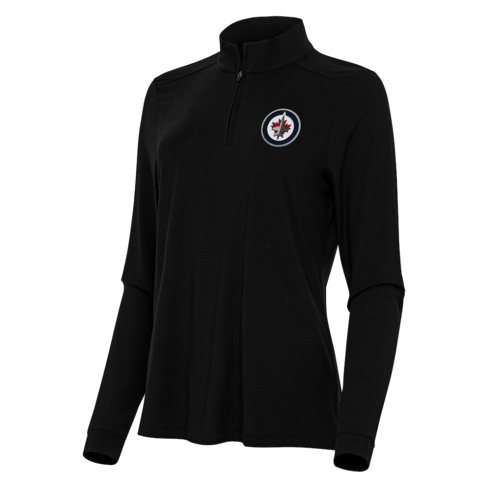 Winnipeg Jets - Antigua Women's Intent Quarter-Zip Top Black