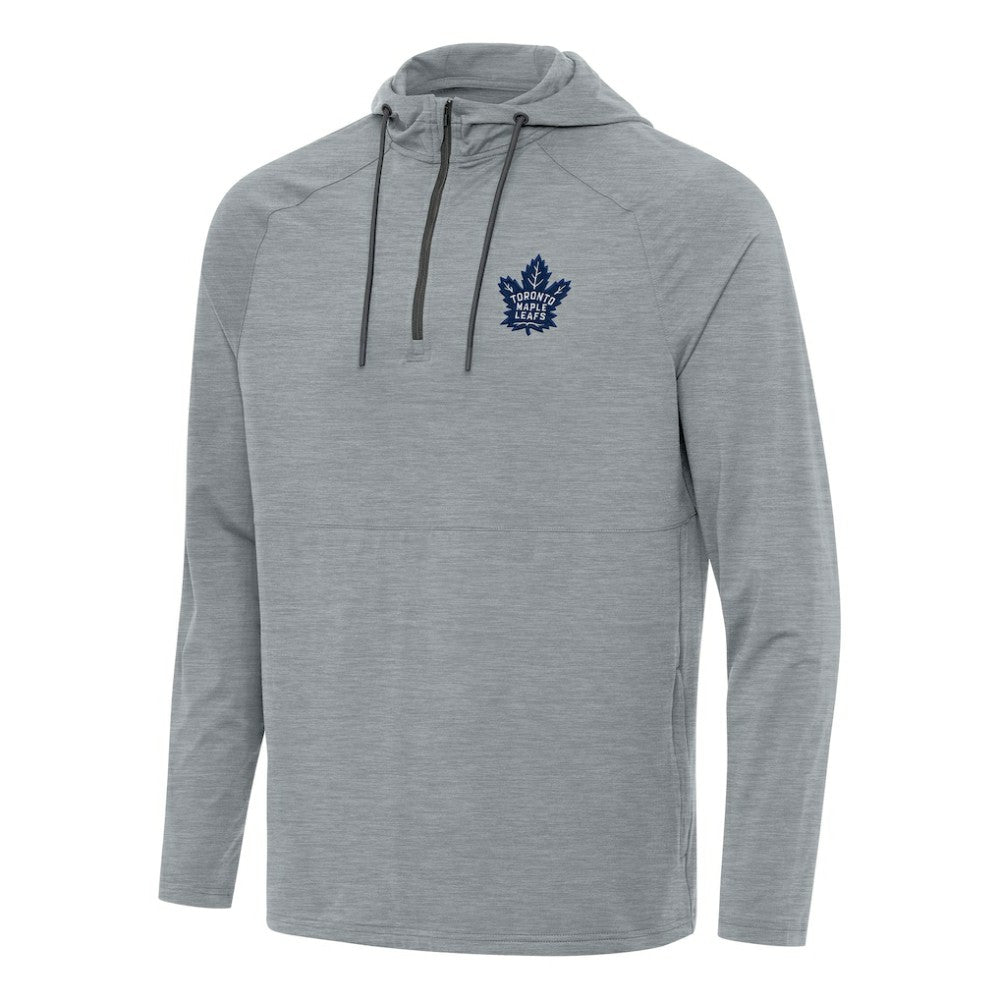 Toronto Maple Leafs - Antigua Spikes Quarter-Zip Hoodie Heather Gray