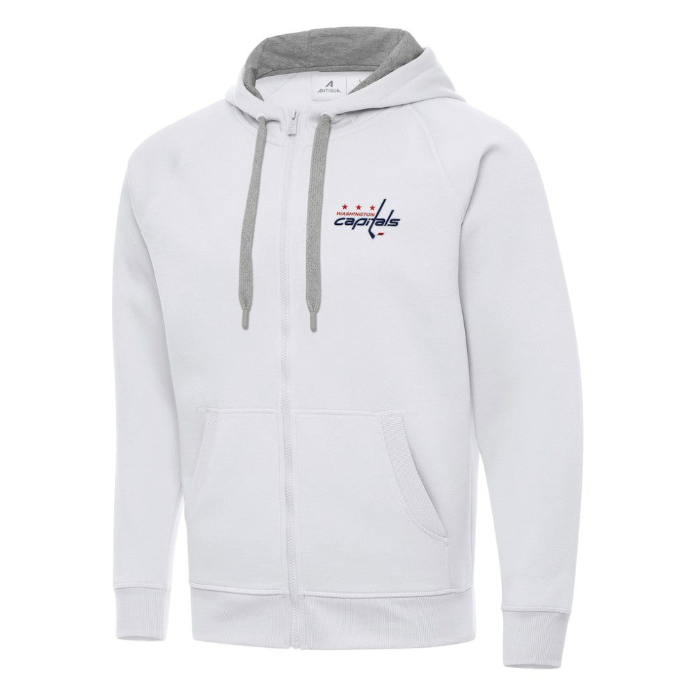 Washington Capitals Antigua Big & Tall Victory Full-Zip Hoodie White