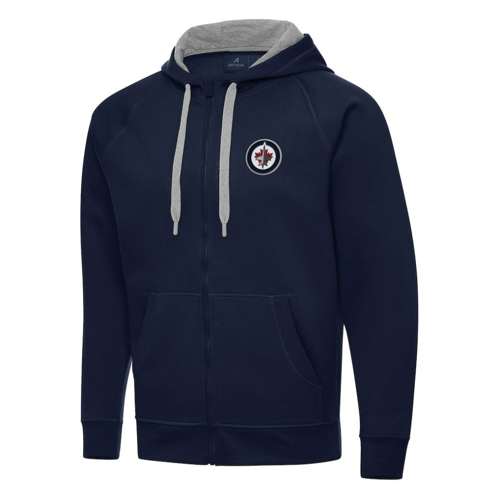 Winnipeg Jets - Antigua Big & Tall Victory Full-Zip Hoodie Navy