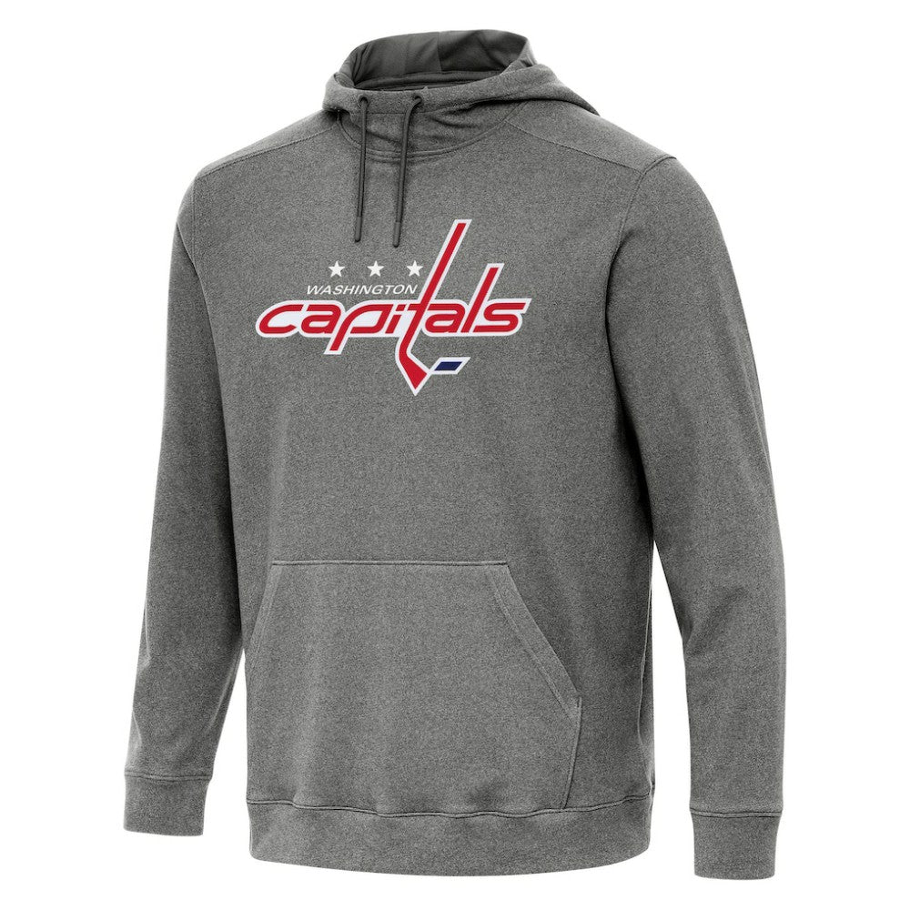 Washington Capitals Antigua Cloud Pullover Hoodie Heather Black