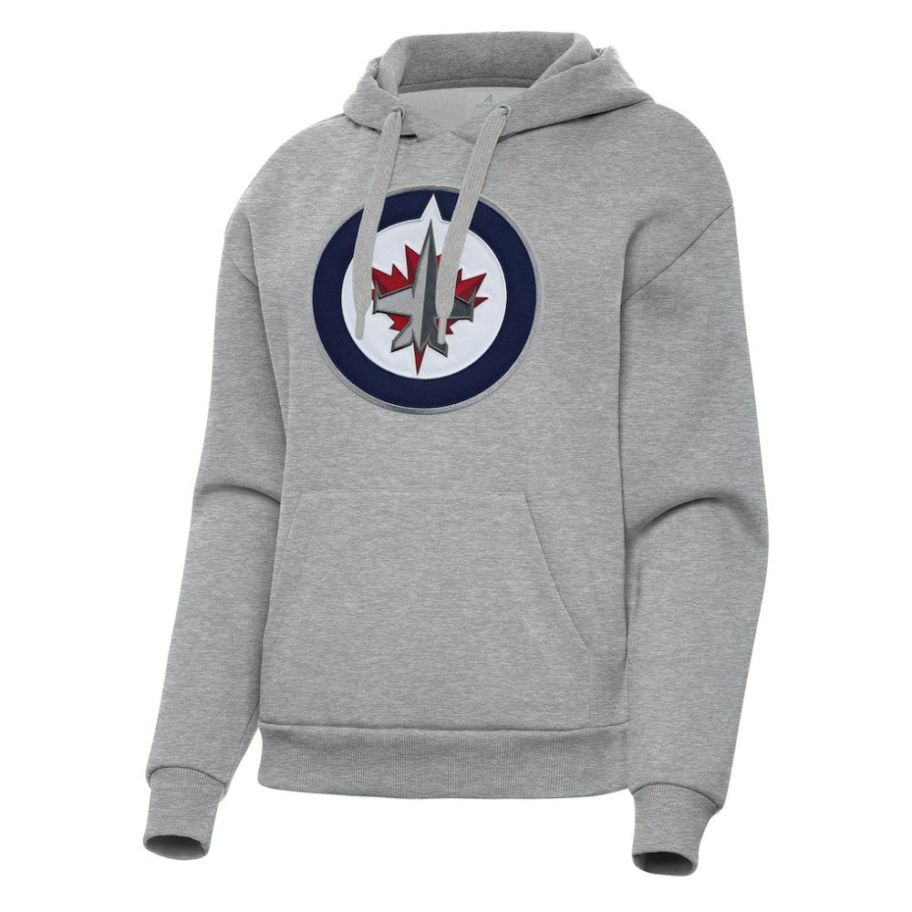 Winnipeg Jets - Antigua Women's Victory Pullover Hoodie Heather Gray