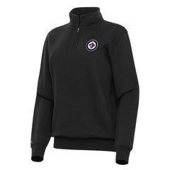 Winnipeg Jets - Antigua Women's Victory Quarter-Zip Sweatshirt Black