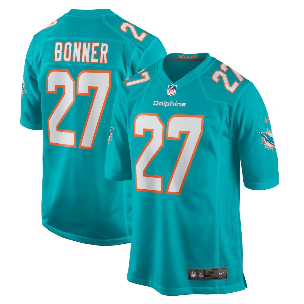 Ethan Bonner Miami Dolphins Game Jersey - Aqua | NFL Jerseys