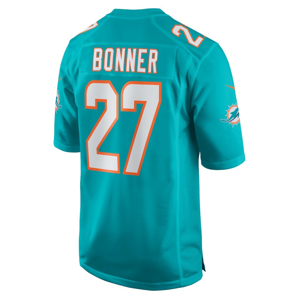 Ethan Bonner Miami Dolphins Game Jersey - Aqua | NFL Jerseys